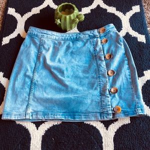 Free People denim skirt